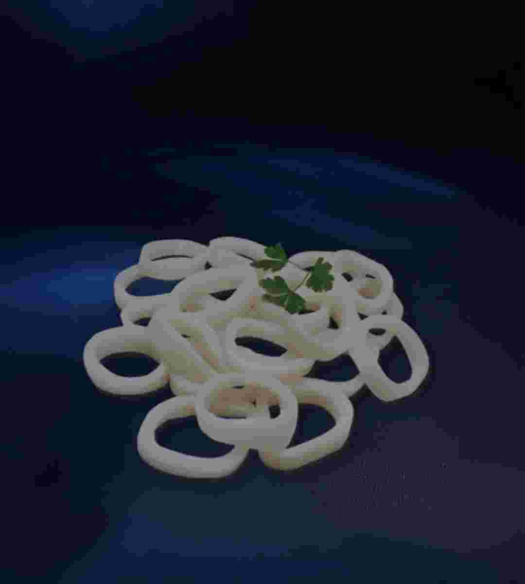 Premium seafood – 500g calamari rings, flash-frozen and cleaned